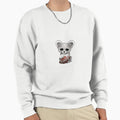 White Lion Cub Playing Football Sweatshirt - Aesthetic Graphic Men Women - T-Shirt, Sweatshirt, Hoodie