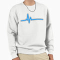 Heartbeat Ecg Blue Sweatshirt - Novelty Apparel Men Women - T-Shirt, Sweatshirt, Hoodie