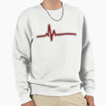 Heartbeat Ecg Red Sweatshirt - Graphic Print for Adults - T-Shirt, Sweatshirt, Hoodie