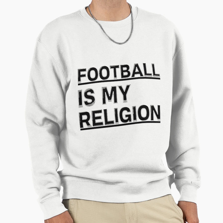 Total Devotion To Football Blk Sweatshirt - Casual Everyday Wear Unisex - T-Shirt, Sweatshirt, Hoodie