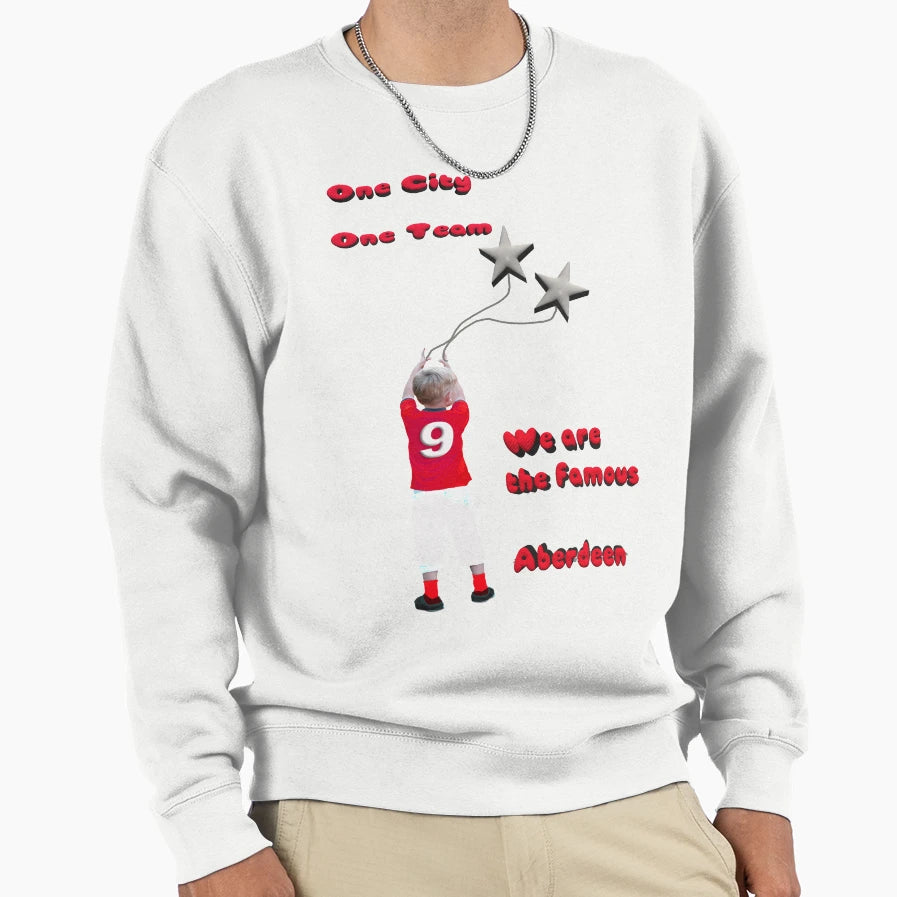 Aberdeen Fc 2 Stars Sweatshirt - Trendy Graphic Unisex - T-Shirt, Sweatshirt, Hoodie