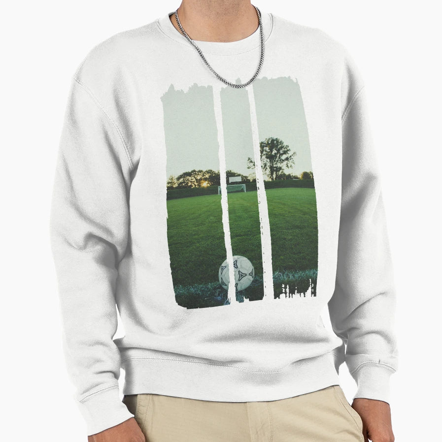View Soccer Field Ball Sideline Sweatshirt - Unique Graphic for Adults - T-Shirt, Sweatshirt, Hoodie