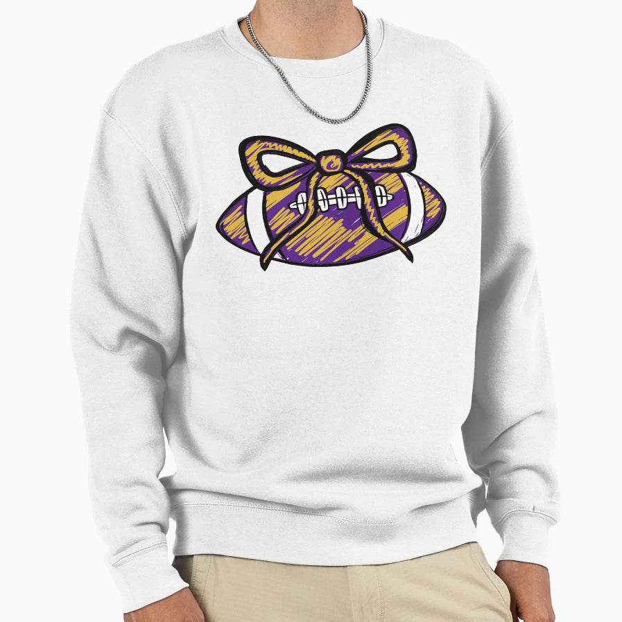 Football Coquette Bow Sweatshirt - Novelty Apparel Unisex - T-Shirt, Sweatshirt, Hoodie