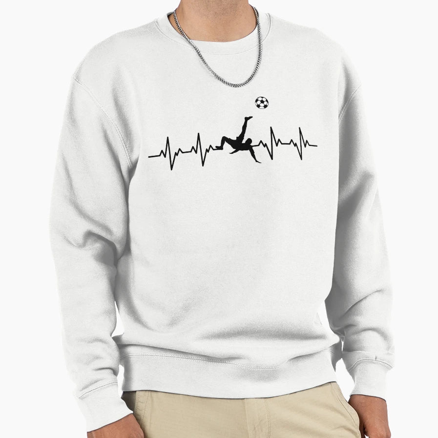 My Heart Beats Soccer Sweatshirt - Aesthetic Graphic Men Women - T-Shirt, Sweatshirt, Hoodie