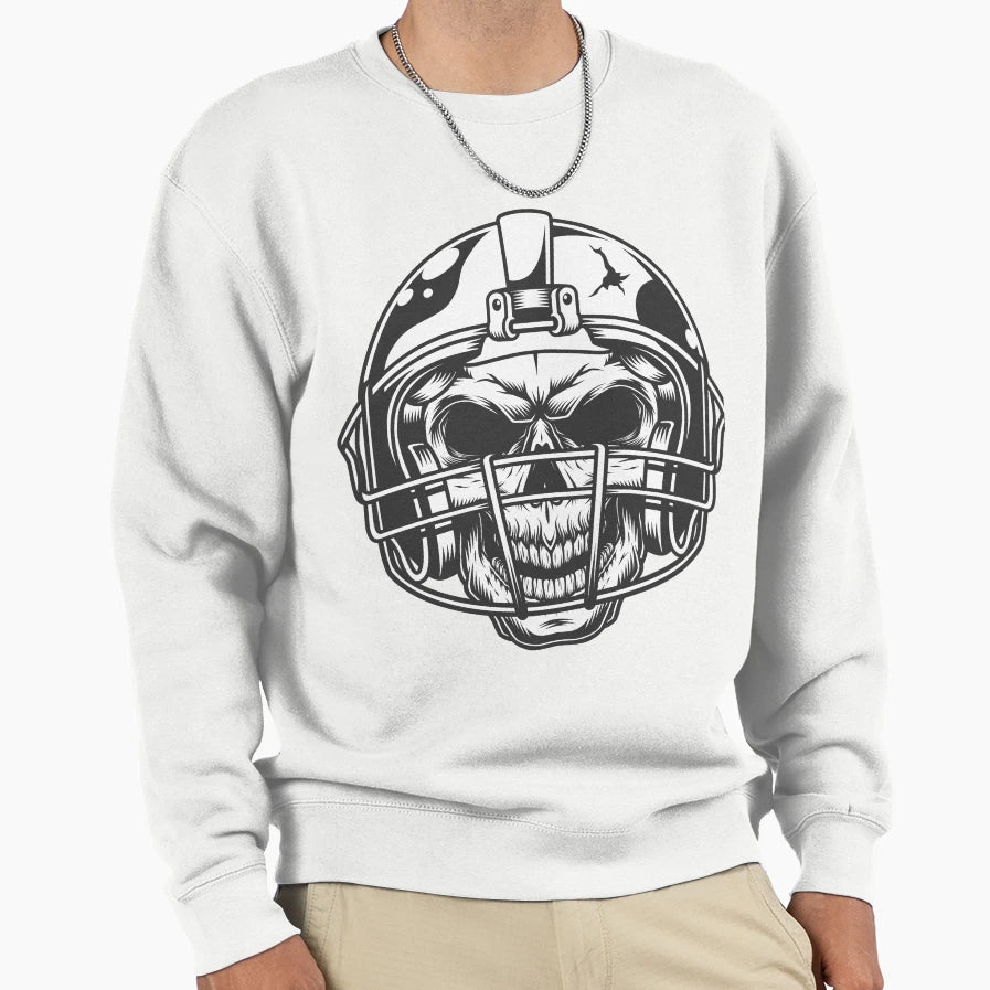 Football Skull Sweatshirt - Streetwear Style Men Women - T-Shirt, Sweatshirt, Hoodie