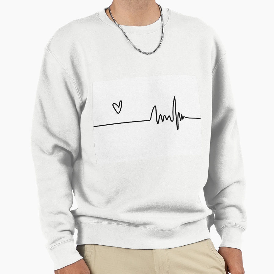 Heart Beat Sweatshirt - Streetwear Style for Adults - T-Shirt, Sweatshirt, Hoodie