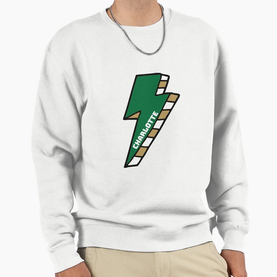Unc Charlotte Lightning Bolt Sweatshirt - Streetwear Style Men Women - T-Shirt, Sweatshirt, Hoodie