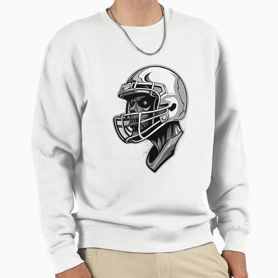 American Football Skull Sweatshirt - Unique Graphic for Adults - T-Shirt, Sweatshirt, Hoodie