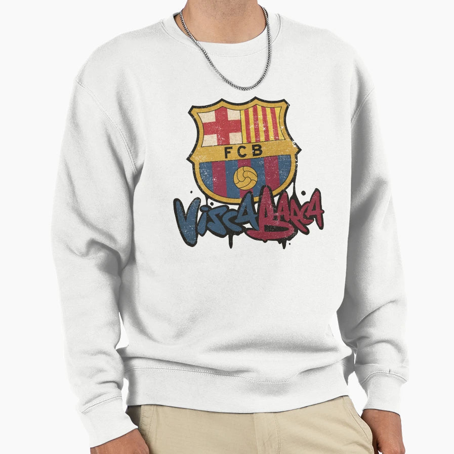 Visca Barca Sweatshirt - Graphic Print for Adults - T-Shirt, Sweatshirt, Hoodie
