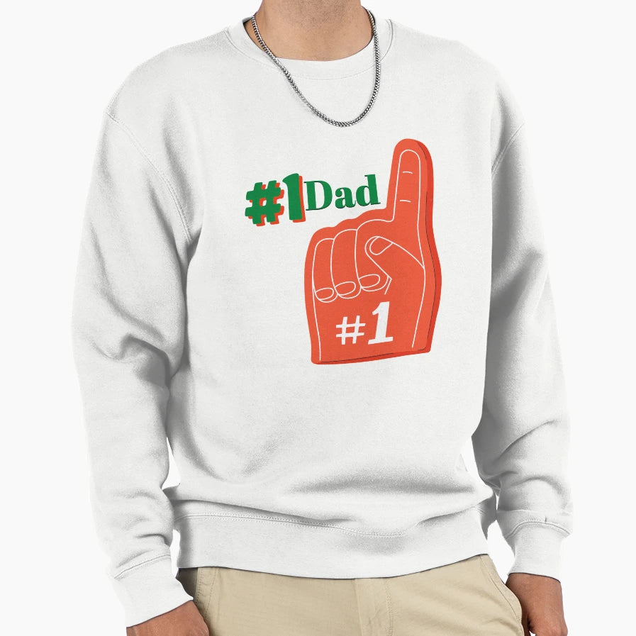 1Dad Sweatshirt - Fun Novelty Design Men Women - T-Shirt, Sweatshirt, Hoodie