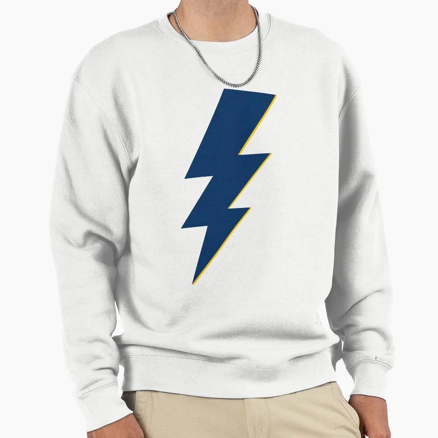 Navy Lightning Bolt Sweatshirt - Graphic Print Men Women - T-Shirt, Sweatshirt, Hoodie