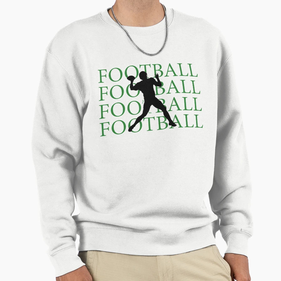 Football Silhouette Sweatshirt - Unique Graphic Unisex - T-Shirt, Sweatshirt, Hoodie