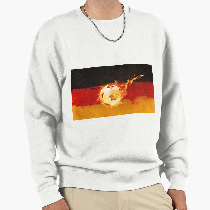 German Flag And Soccer Ball Sweatshirt - Streetwear Style Unisex - T-Shirt, Sweatshirt, Hoodie