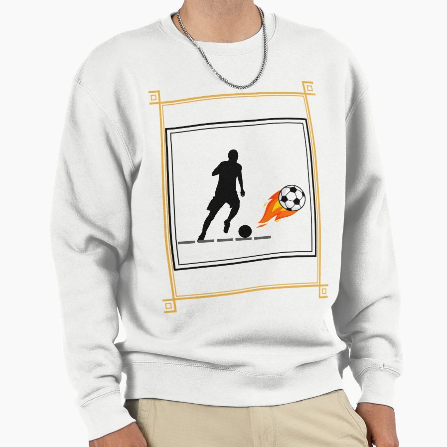 Kicking Fireball Sweatshirt - Minimalist Print for Adults - T-Shirt, Sweatshirt, Hoodie