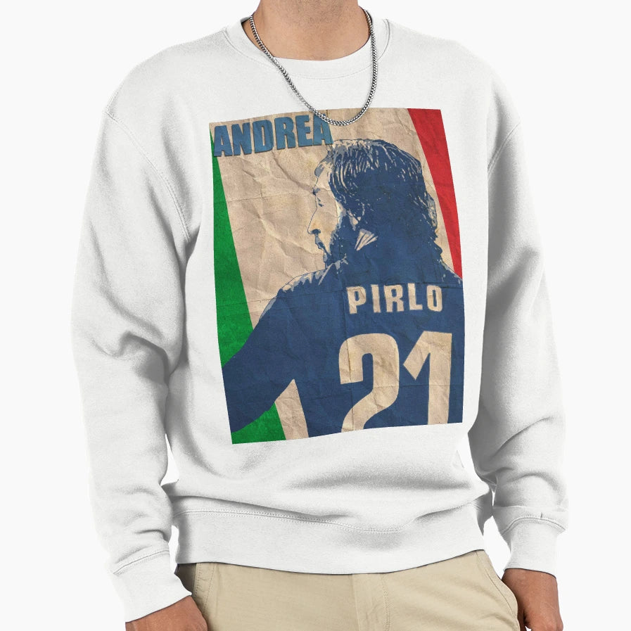 Andrea Pirlo Sweatshirt - Aesthetic Graphic for Adults - T-Shirt, Sweatshirt, Hoodie
