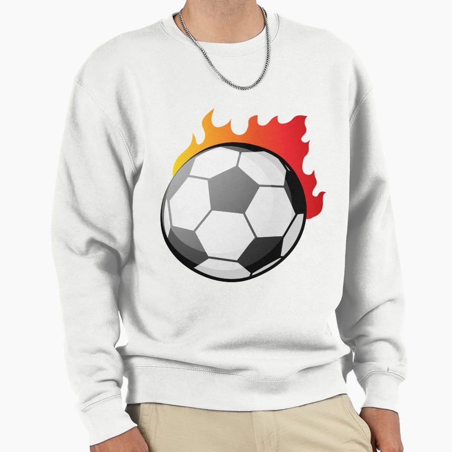 Football Fire Ball Football Ball Sweatshirt - Custom Art Print Unisex - T-Shirt, Sweatshirt, Hoodie