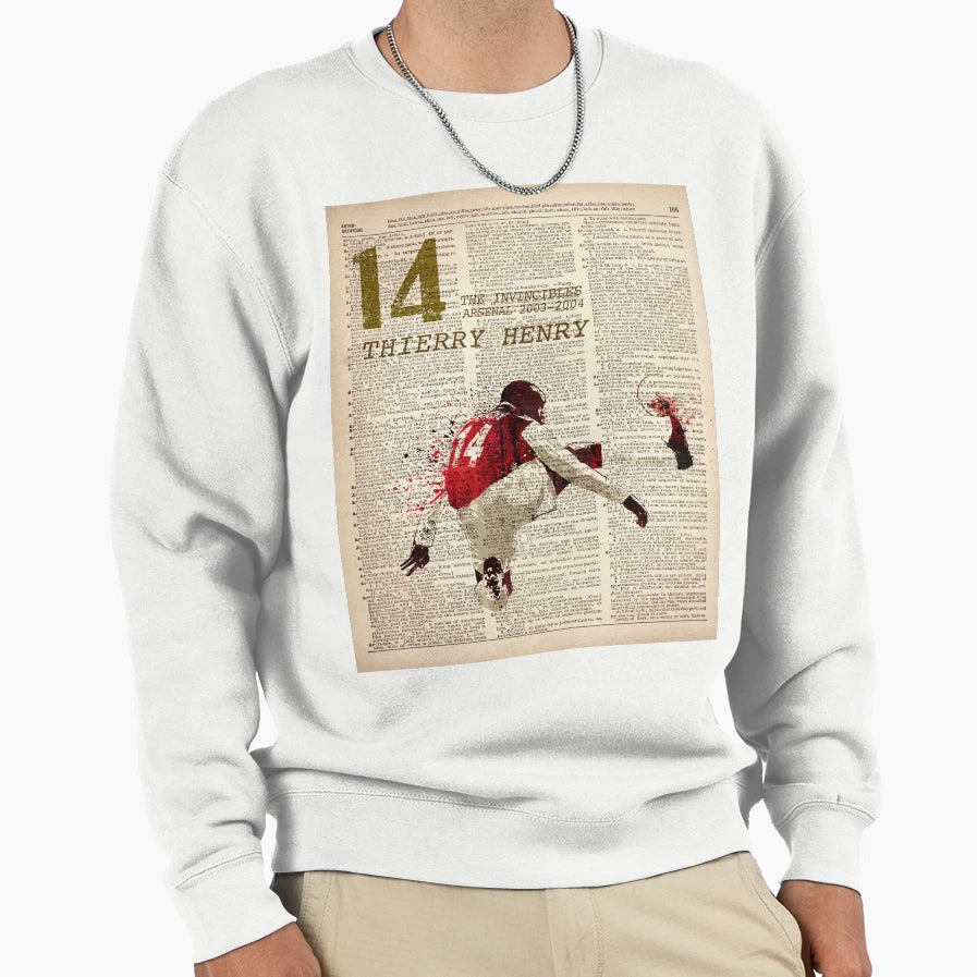 Sports Art Thierry Henry Invincibles Sweatshirt - Trendy Graphic Unisex - T-Shirt, Sweatshirt, Hoodie