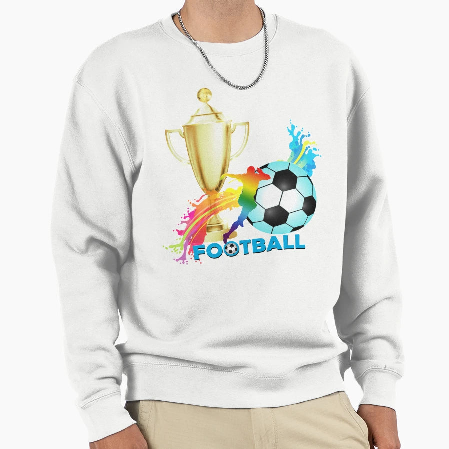 Golden Trophy Soccer Ball Bright Sweatshirt - Aesthetic Graphic Men Women - T-Shirt, Sweatshirt, Hoodie