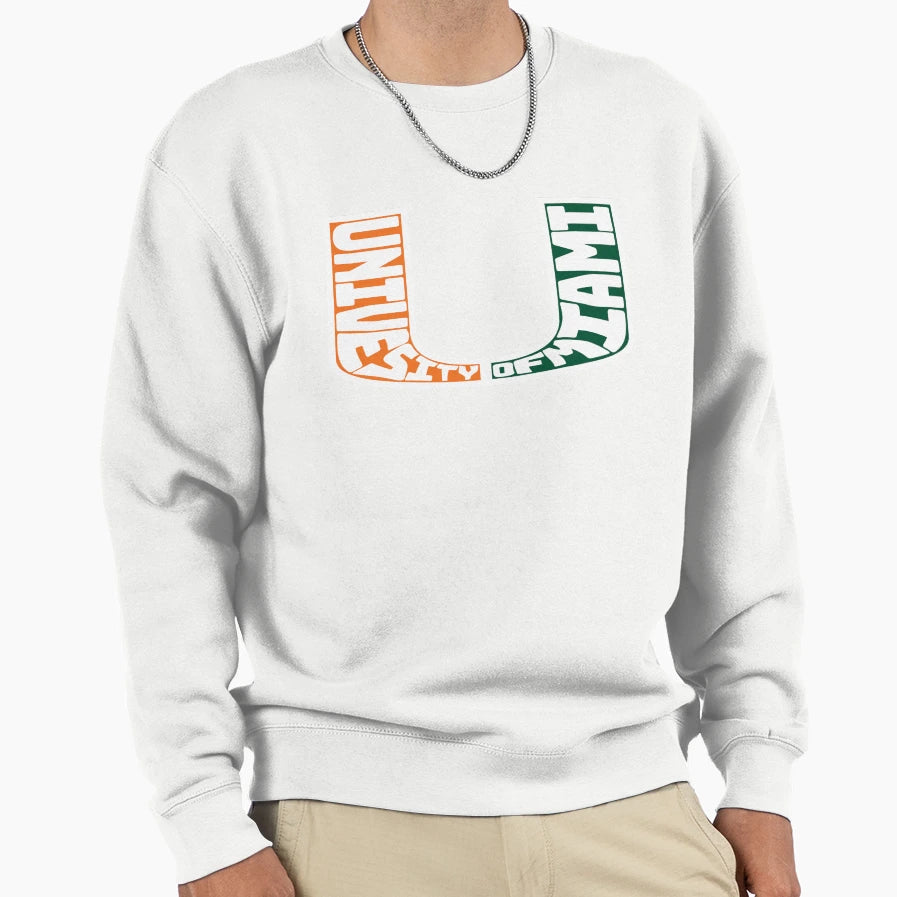 University Miami U Sweatshirt - Fun Novelty Design Men Women - T-Shirt, Sweatshirt, Hoodie