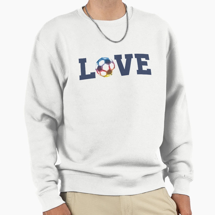 I Love Soccer Sweatshirt - Custom Art Print Men Women - T-Shirt, Sweatshirt, Hoodie