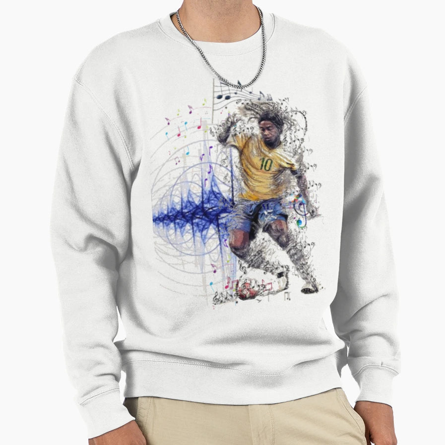 Football Playmaker Ronaldinho Sweatshirt - Graphic Print Men Women - T-Shirt, Sweatshirt, Hoodie