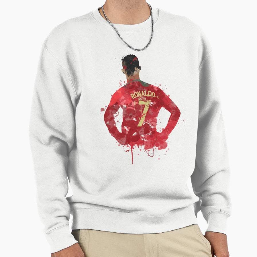Ronaldo Portuguese Legend Art Sweatshirt - Minimalist Print Men Women - T-Shirt, Sweatshirt, Hoodie