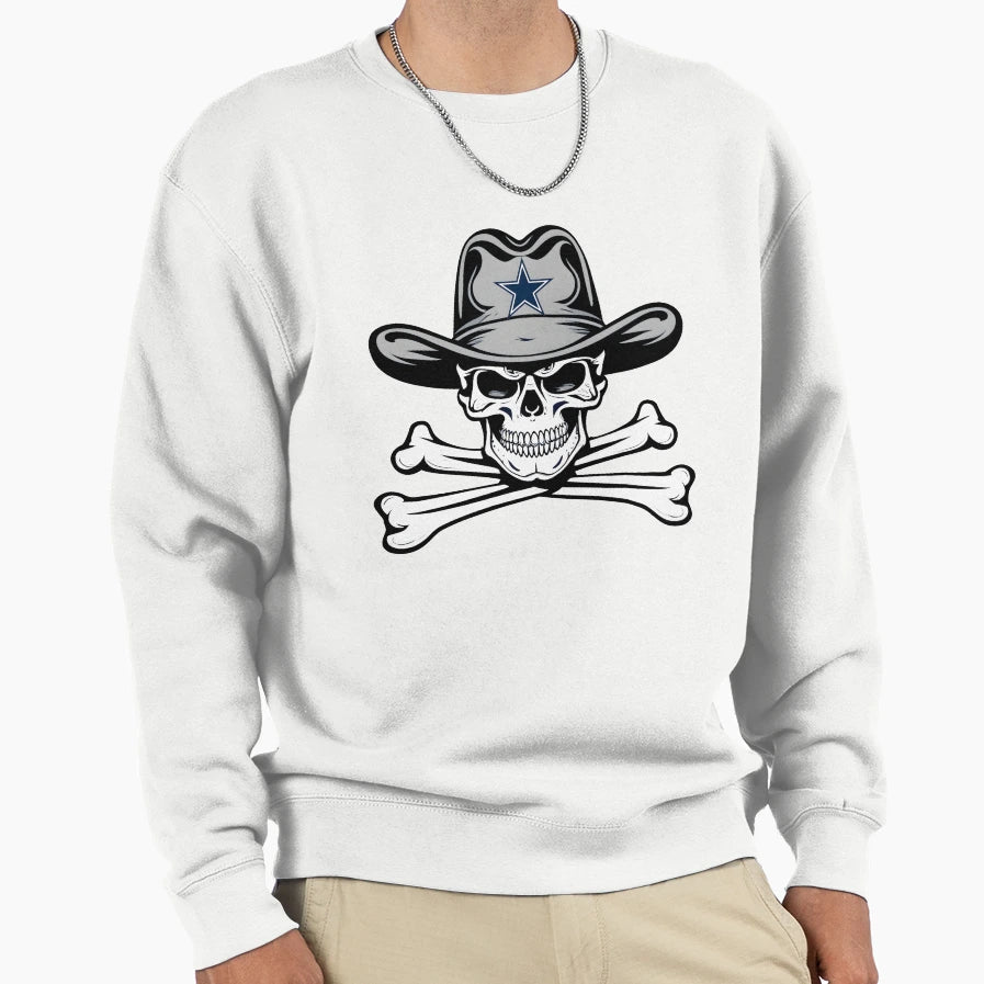 Cowboys Skull Sweatshirt - Streetwear Style for Adults - T-Shirt, Sweatshirt, Hoodie
