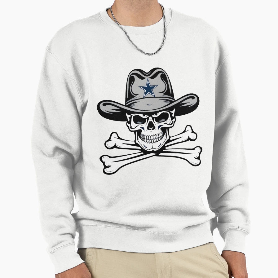 Cowboys Bad To Bone Sweatshirt - Minimalist Print Men Women - T-Shirt, Sweatshirt, Hoodie