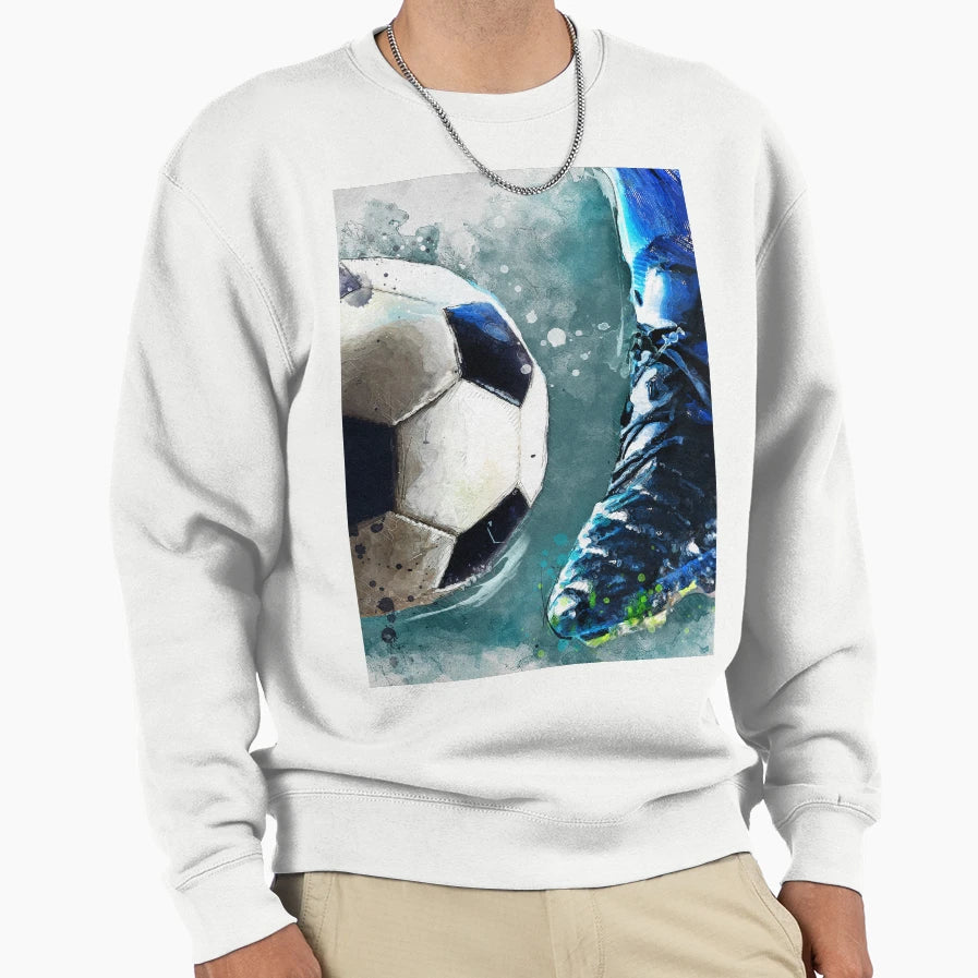 Football Watercolor Sport Art Sweatshirt - Novelty Apparel Men Women - T-Shirt, Sweatshirt, Hoodie