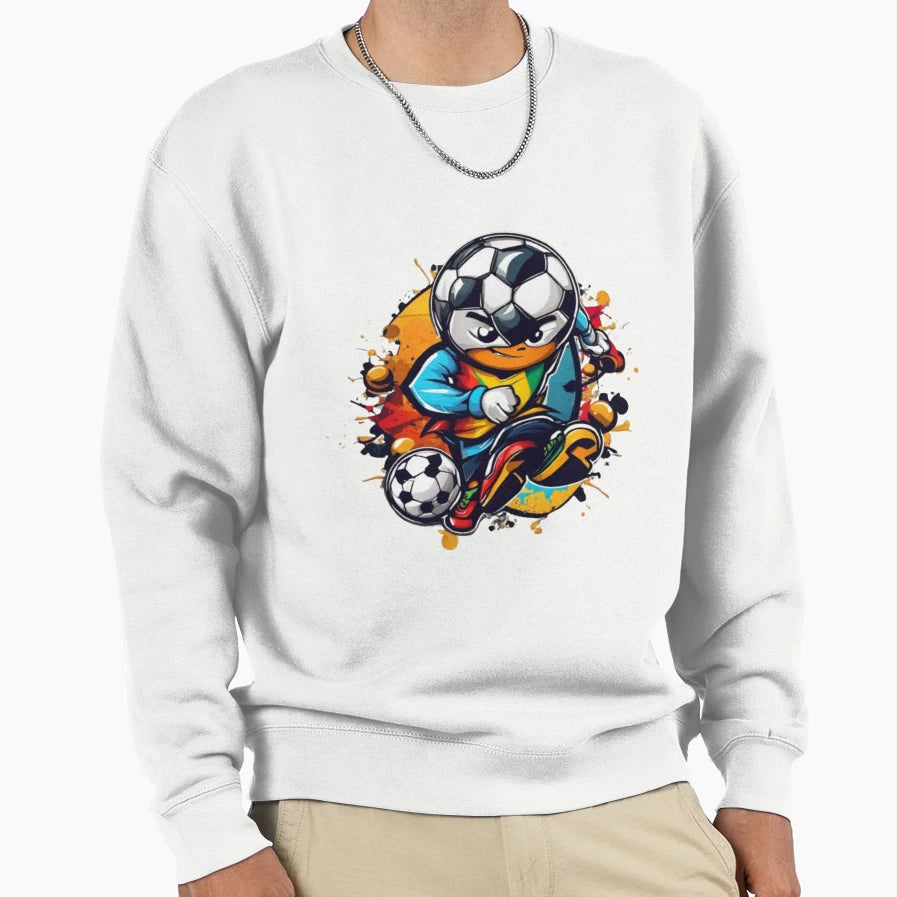 Animated Soccer Legends Epic Field Sweatshirt - Unique Graphic for Adults - T-Shirt, Sweatshirt, Hoodie