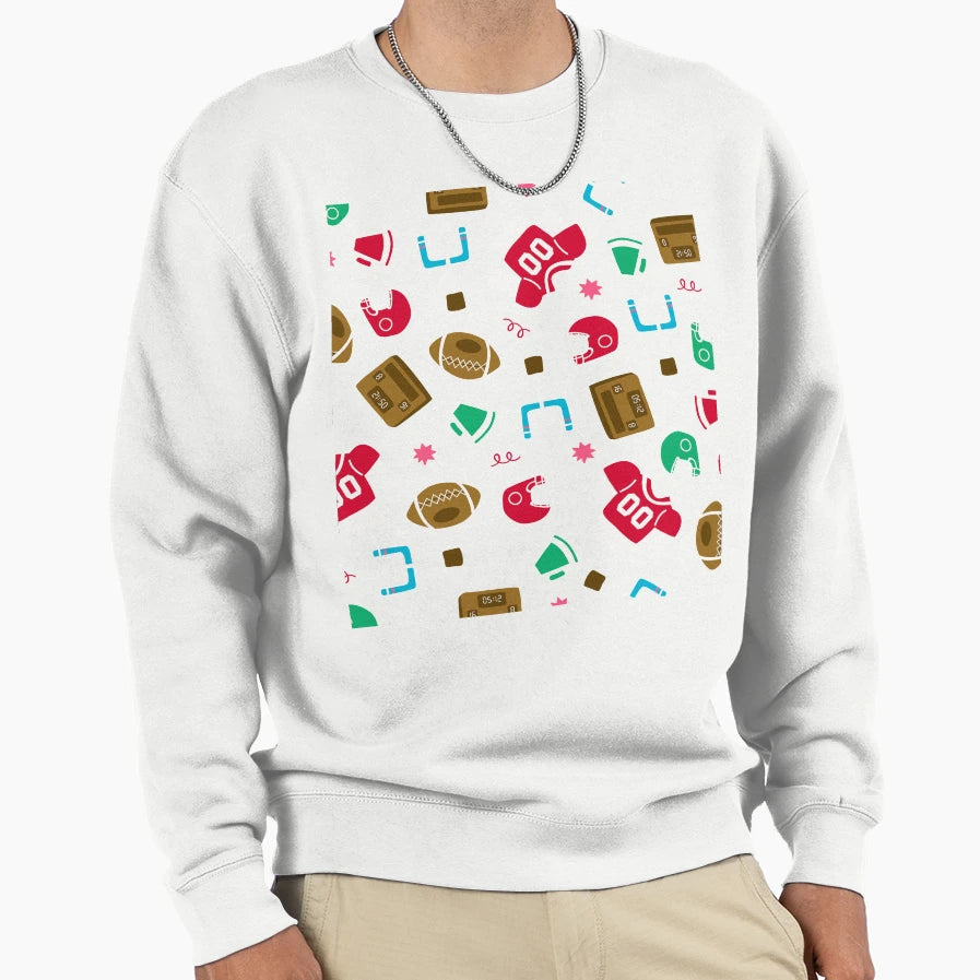 American Football Pattern 2 Sweatshirt - Fun Novelty Design Men Women - T-Shirt, Sweatshirt, Hoodie