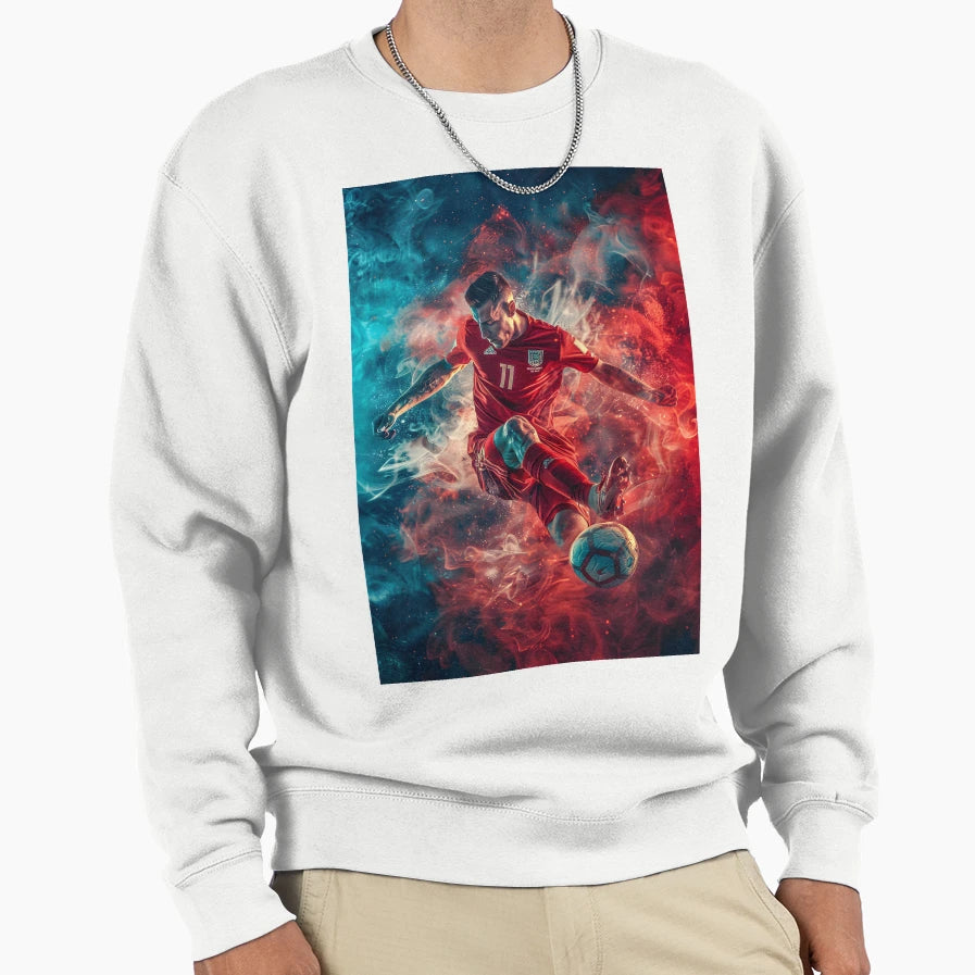 Red Football Sweatshirt - Casual Everyday Wear for Adults - T-Shirt, Sweatshirt, Hoodie