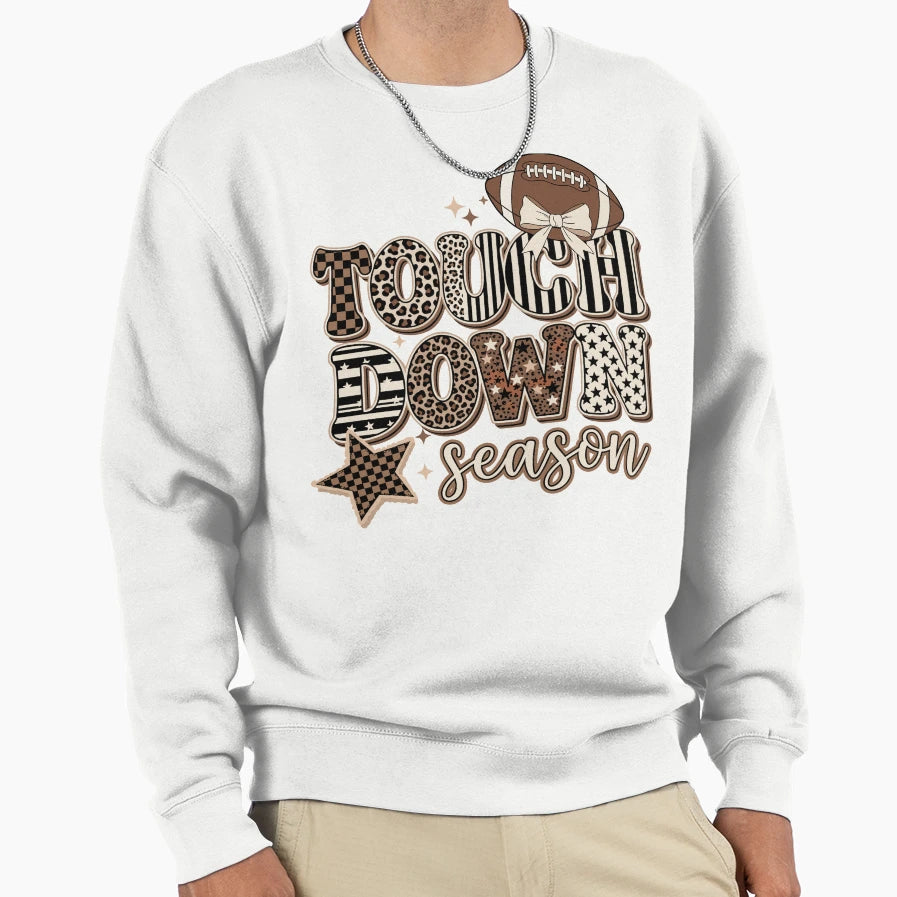 Touchdown Season Football Stars Sweatshirt - Custom Art Print for Adults - T-Shirt, Sweatshirt, Hoodie