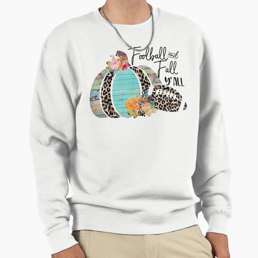 Fall Yall Halloween Pumpkin Sweatshirt - Unique Graphic for Adults - T-Shirt, Sweatshirt, Hoodie