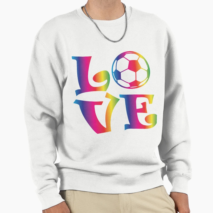 Love Soccer Sweatshirt - Unique Graphic Men Women - T-Shirt, Sweatshirt, Hoodie