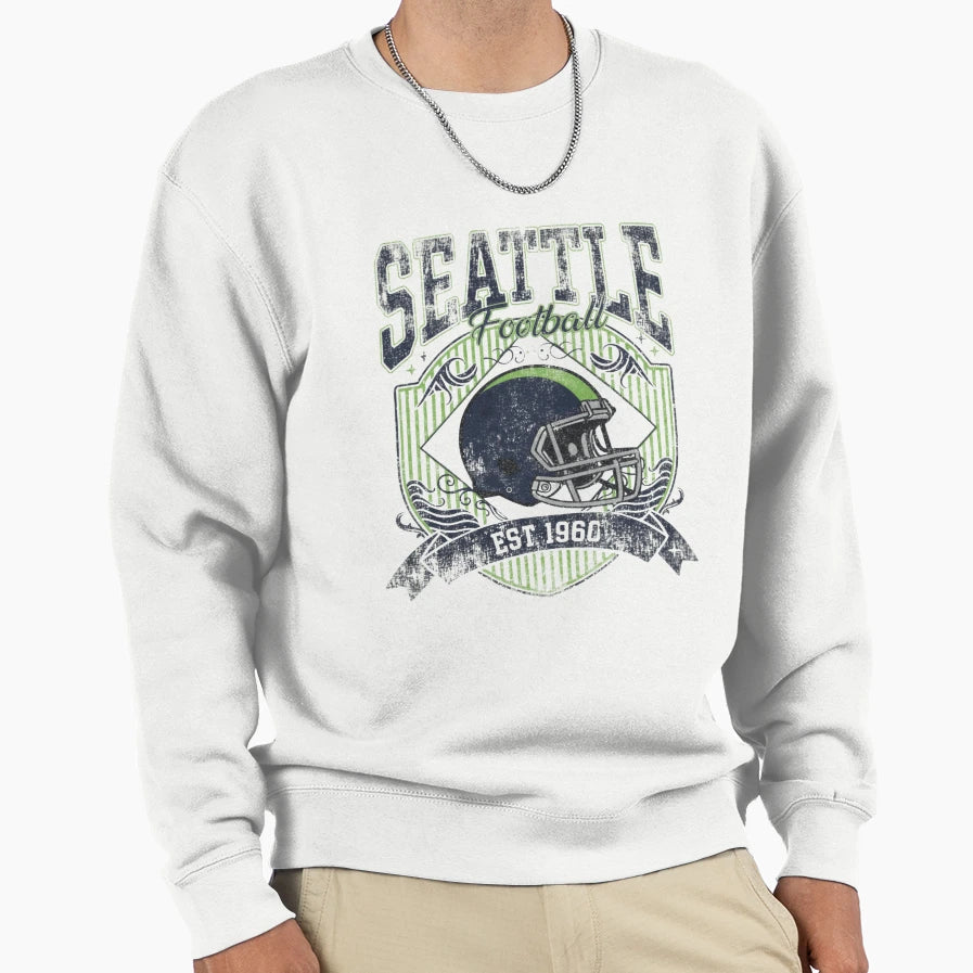 Seattle Seahawks Sweatshirt - Aesthetic Graphic for Adults - T-Shirt, Sweatshirt, Hoodie