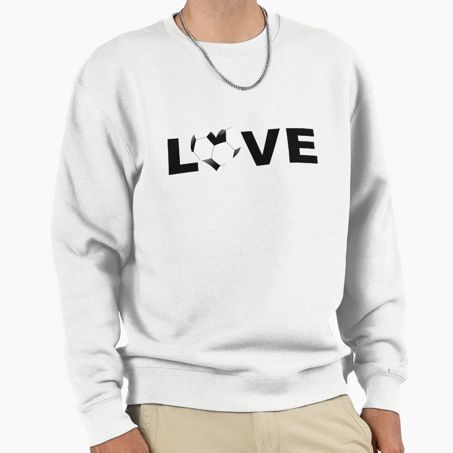 Football Love Heart Sweatshirt - Custom Art Print for Adults - T-Shirt, Sweatshirt, Hoodie