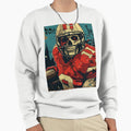 American Football Skull Skull Sweatshirt - Casual Everyday Wear for Adults - T-Shirt, Sweatshirt, Hoodie