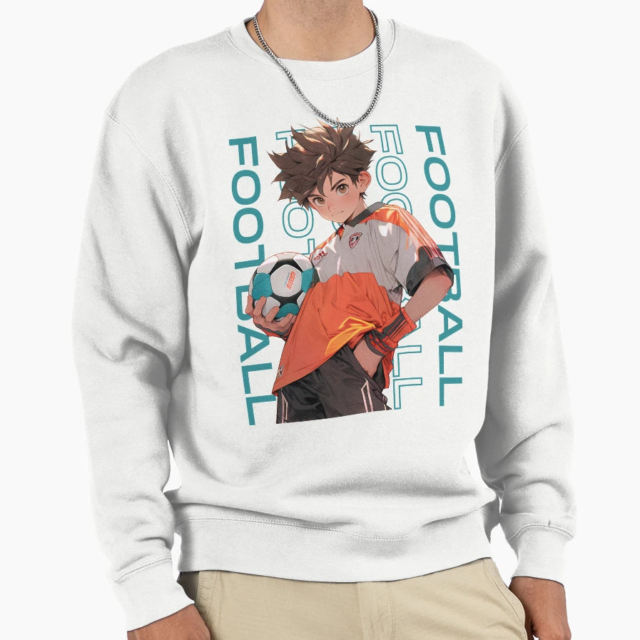 Football Football Player Sweatshirt - Unique Graphic for Adults - T-Shirt, Sweatshirt, Hoodie