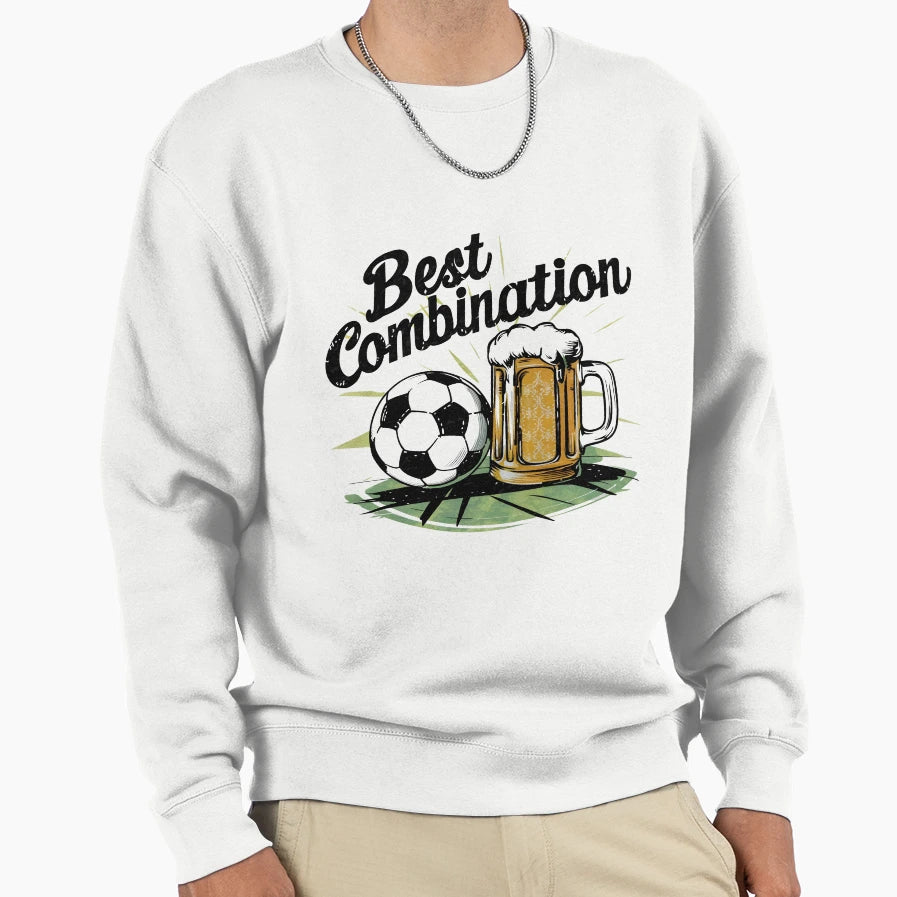 Best Combination Beer And Football Sweatshirt - Custom Art Print Unisex - T-Shirt, Sweatshirt, Hoodie