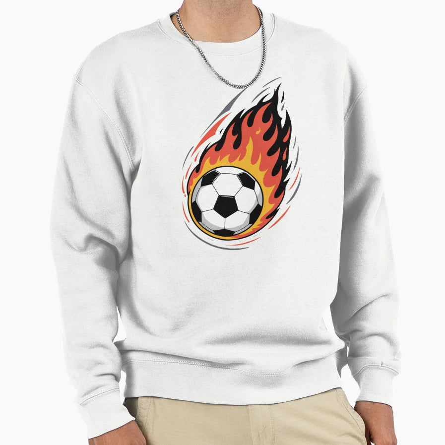 Flaming Football Energy Sweatshirt - Streetwear Style for Adults - T-Shirt, Sweatshirt, Hoodie