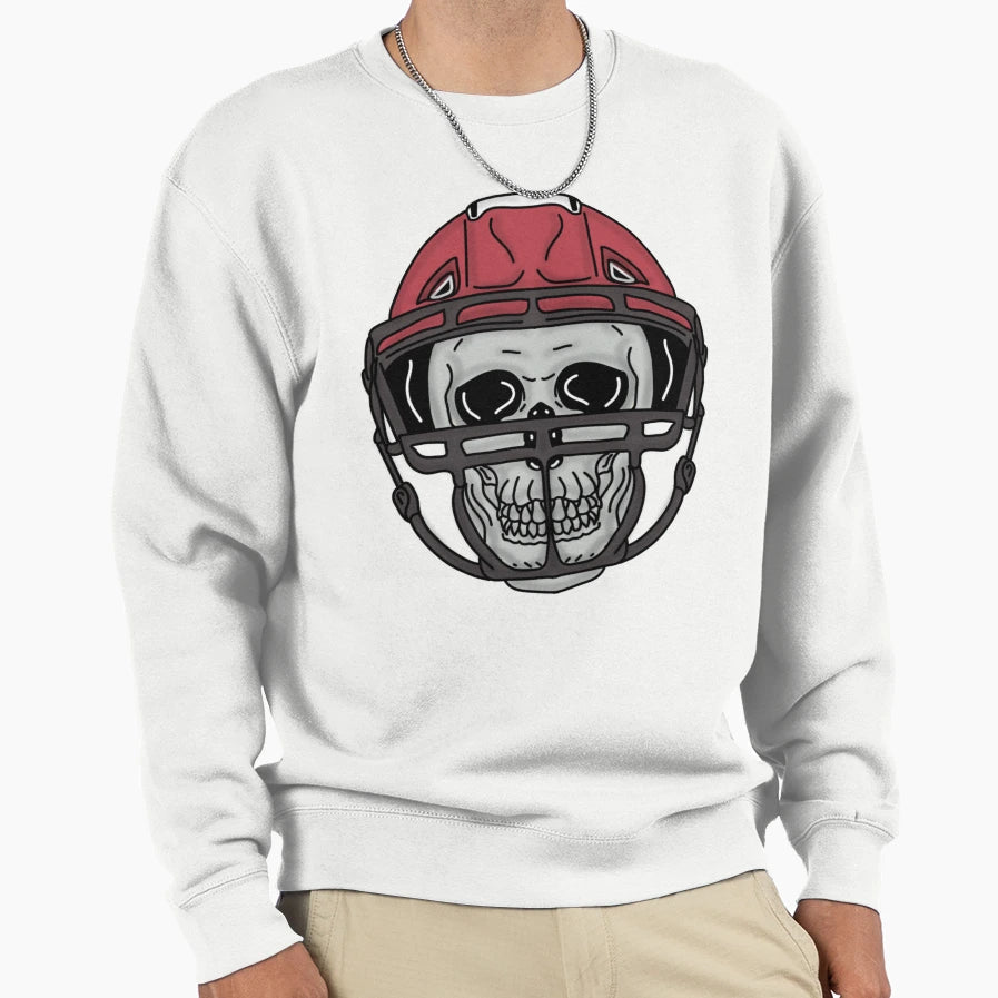 Football Skull Sweatshirt - Fun Novelty Design Unisex - T-Shirt, Sweatshirt, Hoodie