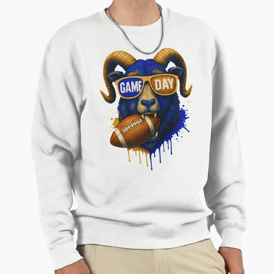 Rams Game Day Whose House Rams House T-Shirt - Fun Novelty Design Men Women - T-Shirt, Sweatshirt, Hoodie