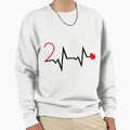 Heartbeat Heart Love Valentines Sweatshirt - Custom Art Print for Adults - T-Shirt, Sweatshirt, Hoodie