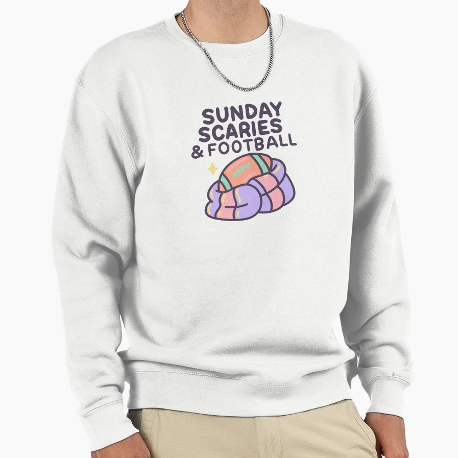 Sunday Scaries Football Funny Sweatshirt - Aesthetic Graphic for Adults - T-Shirt, Sweatshirt, Hoodie