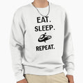 Eat Sleep Football Repeat Football Sports T-Shirt - Graphic Print Men Women - T-Shirt, Sweatshirt, Hoodie
