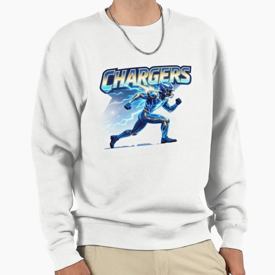 Los Angeles Chargers Football Decal Sweatshirt - Custom Art Print Unisex - T-Shirt, Sweatshirt, Hoodie