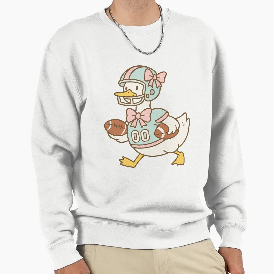 Funny Cartoon Duck American Sweatshirt - Casual Everyday Wear Unisex - T-Shirt, Sweatshirt, Hoodie