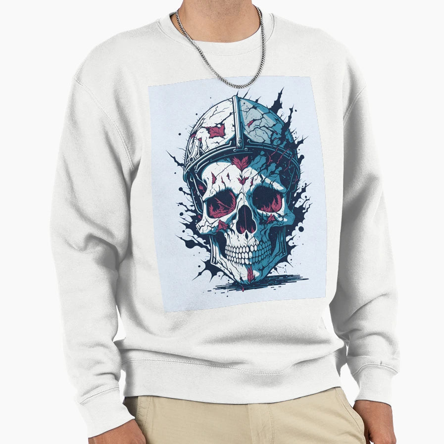 Skull Flowers Sweatshirt - Aesthetic Graphic for Adults - T-Shirt, Sweatshirt, Hoodie