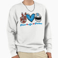Peace Love Panthers Football Team Sweatshirt - Trendy Graphic Men Women - T-Shirt, Sweatshirt, Hoodie